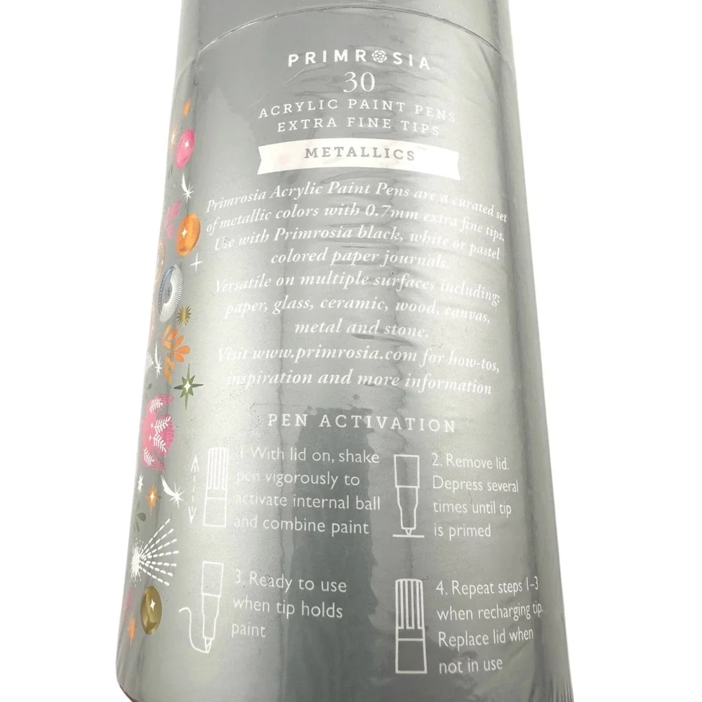 NEW Primrosia Celestrial 30 METALLIC Acrylic Paint Pens Extra Fine‎ Tips - Picture 4 of 5